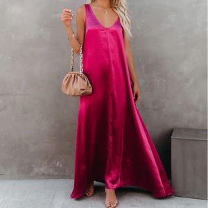 Vici Empire Satin Maxi Dress
